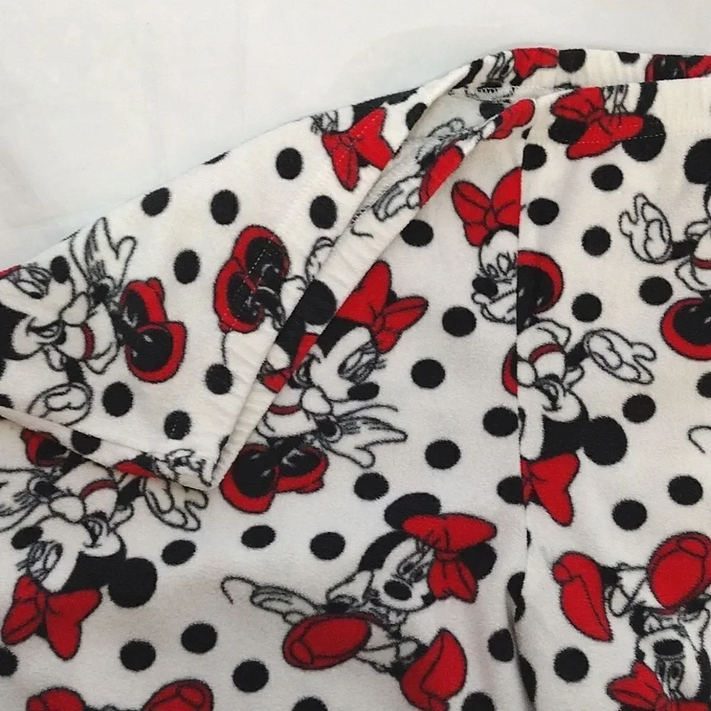 Disney Y2K Minnie Mouse Polka Dots Fleece Long Sleeve PJ Pant‎ Set Plus 2X - Picture 9 of 16